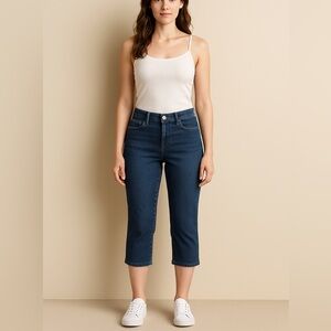 Lee Women's Dark Blue Capri Jeans